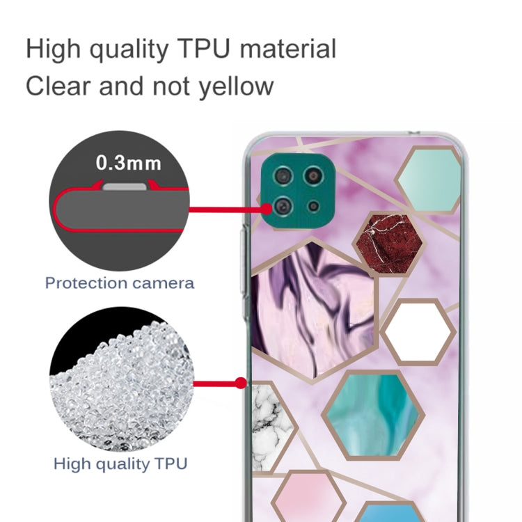 For Samsung Galaxy A22 5G Abstract Marble Pattern TPU Protective Case