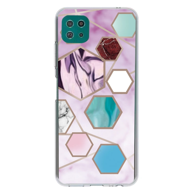 For Samsung Galaxy A22 5G Abstract Marble Pattern TPU Protective Case