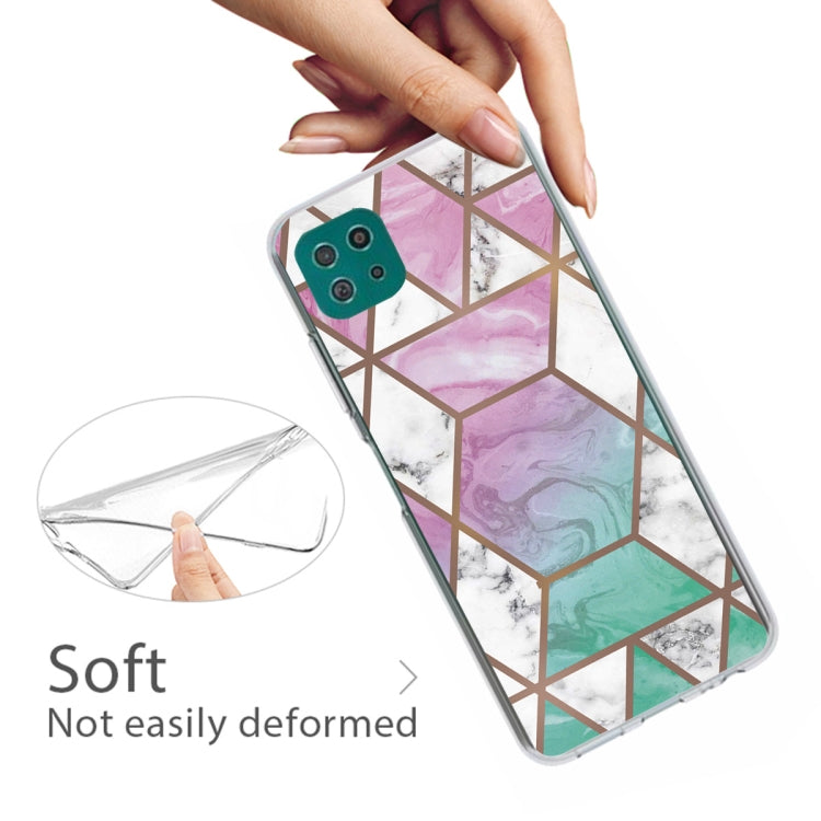 For Samsung Galaxy A22 5G Abstract Marble Pattern TPU Protective Case