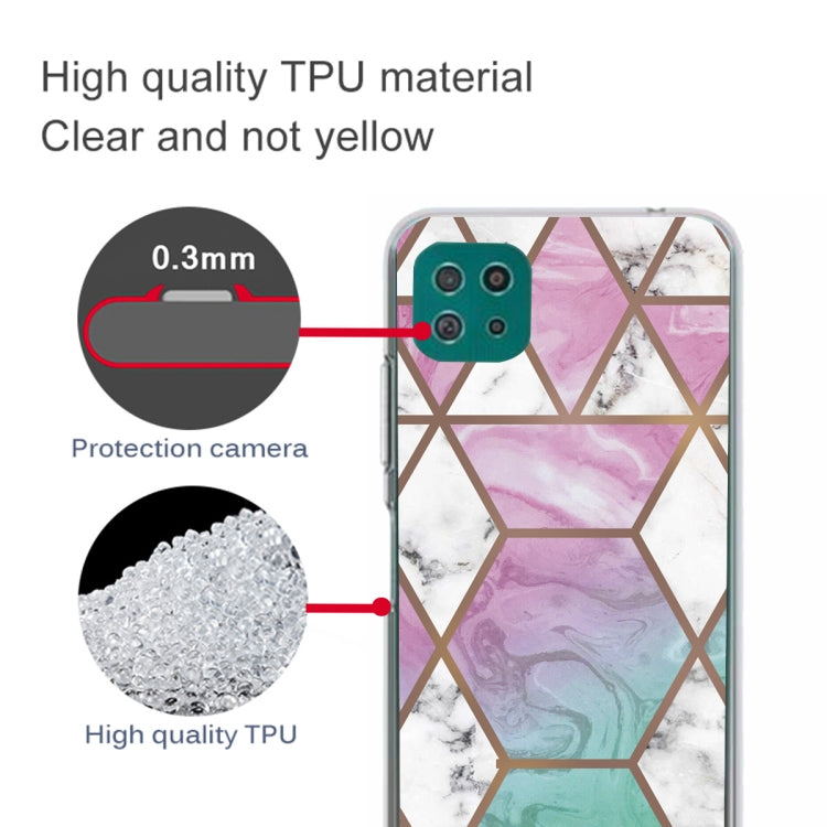 For Samsung Galaxy A22 5G Abstract Marble Pattern TPU Protective Case