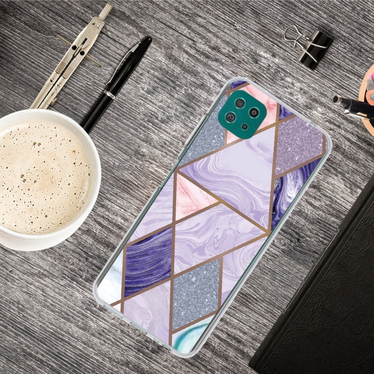 For Samsung Galaxy A22 5G Abstract Marble Pattern TPU Protective Case