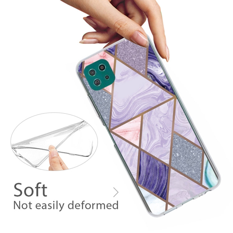 For Samsung Galaxy A22 5G Abstract Marble Pattern TPU Protective Case