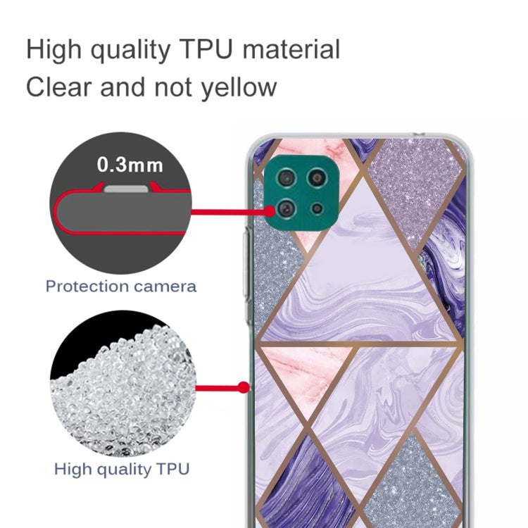 For Samsung Galaxy A22 5G Abstract Marble Pattern TPU Protective Case