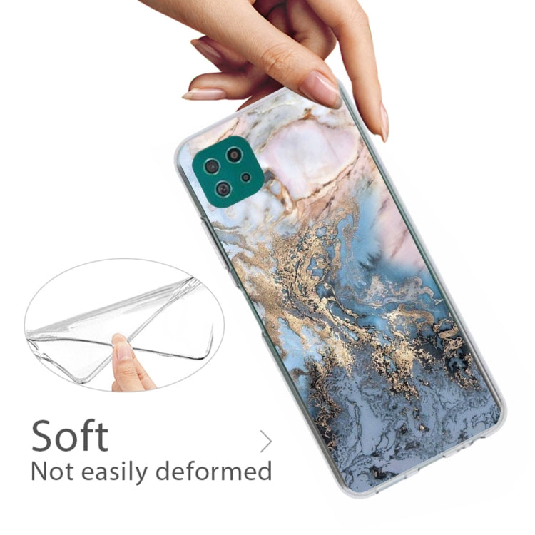 For Samsung Galaxy A22 5G Abstract Marble Pattern TPU Protective Case