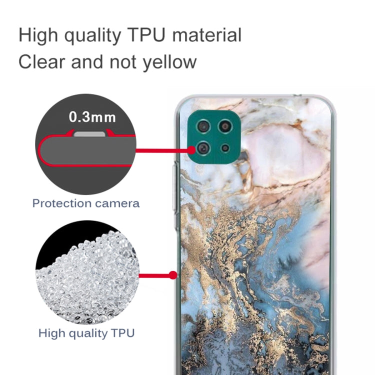 For Samsung Galaxy A22 5G Abstract Marble Pattern TPU Protective Case