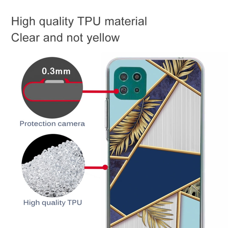 For Samsung Galaxy A22 5G Abstract Marble Pattern TPU Protective Case