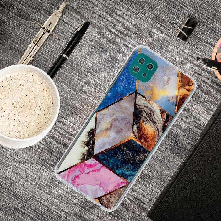 For Samsung Galaxy A22 5G Abstract Marble Pattern TPU Protective Case