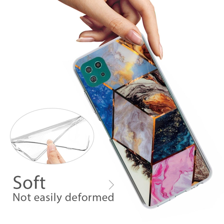For Samsung Galaxy A22 5G Abstract Marble Pattern TPU Protective Case