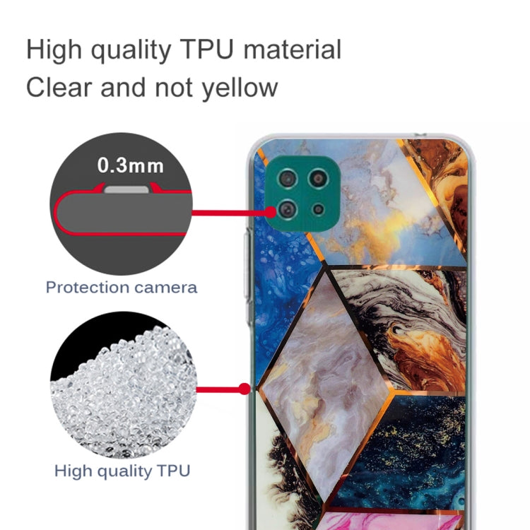 For Samsung Galaxy A22 5G Abstract Marble Pattern TPU Protective Case