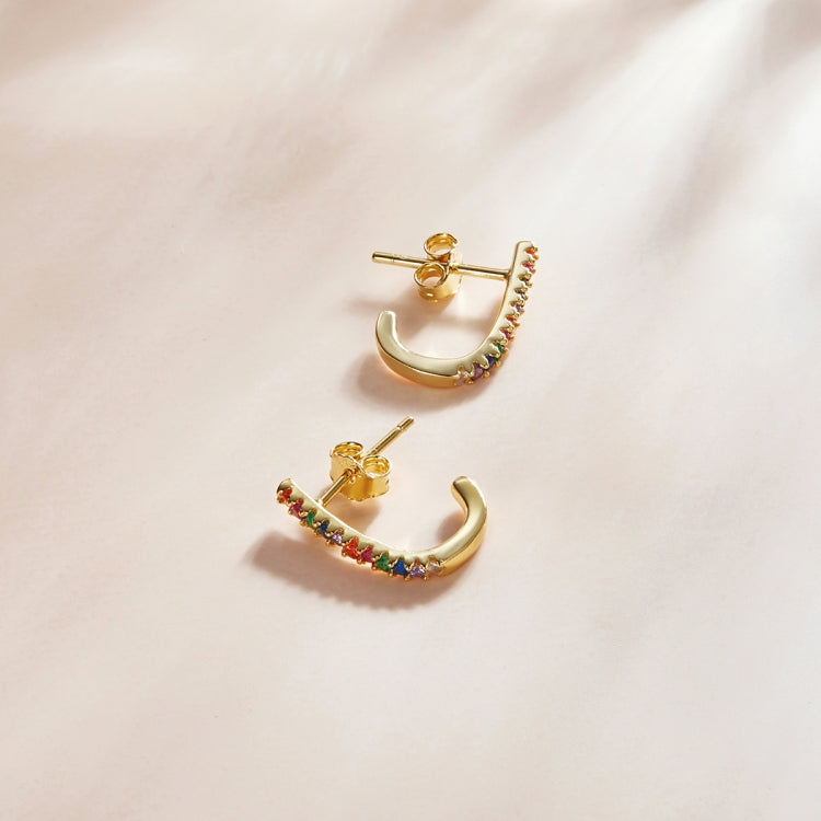 S925 Sterling Silver Christmas Cane Ear Studs Women Earrings