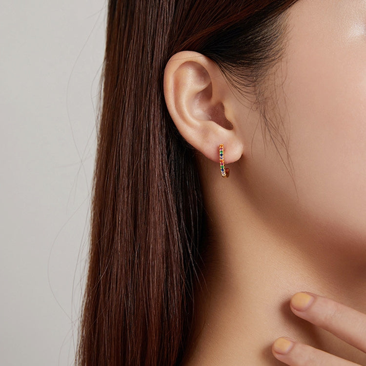 S925 Sterling Silver Christmas Cane Ear Studs Women Earrings