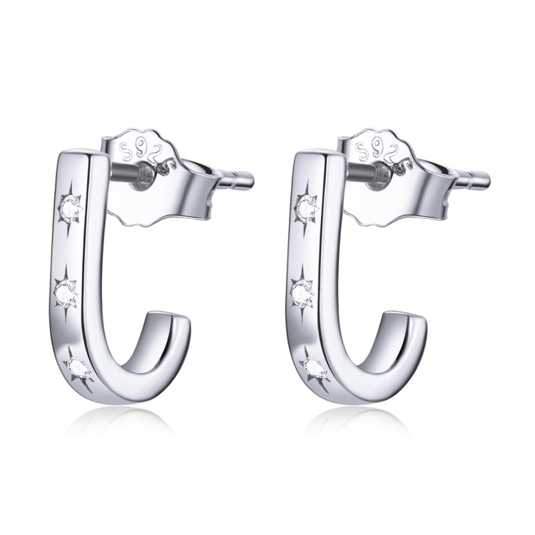 S925 Sterling Silver Star Crutch Ear Studs Women Earrings