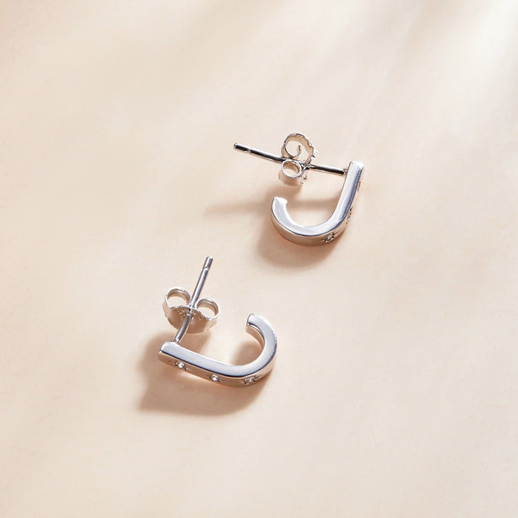 S925 Sterling Silver Star Crutch Ear Studs Women Earrings