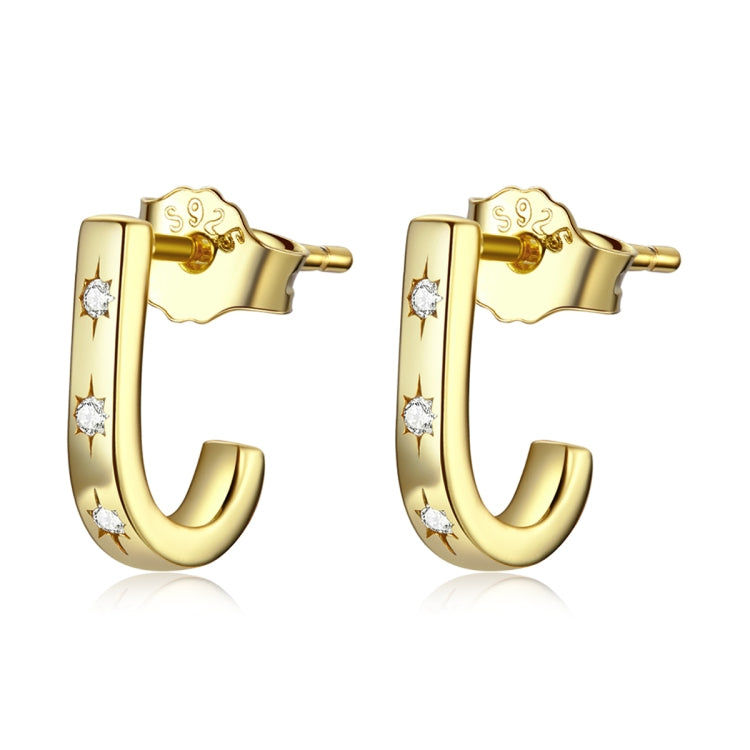 S925 Sterling Silver Star Crutch Ear Studs Women Earrings