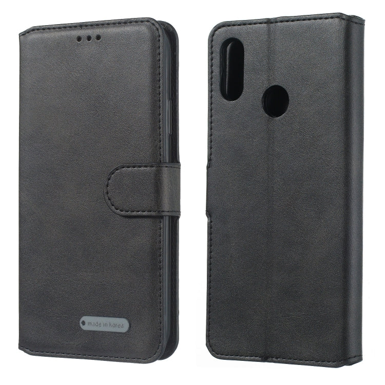 For Huawei P Smart+ / nova 3i Solid Color Buckle Horizontal Flip Leather Case with Wallet & Holder & Card Slots