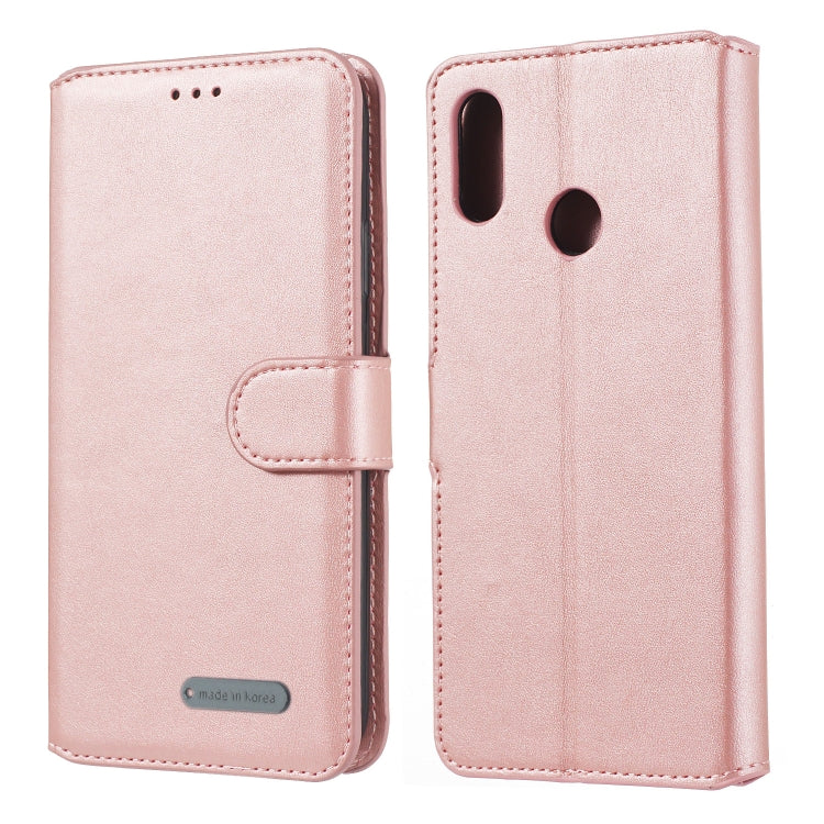 For Huawei P Smart+ / nova 3i Solid Color Buckle Horizontal Flip Leather Case with Wallet & Holder & Card Slots