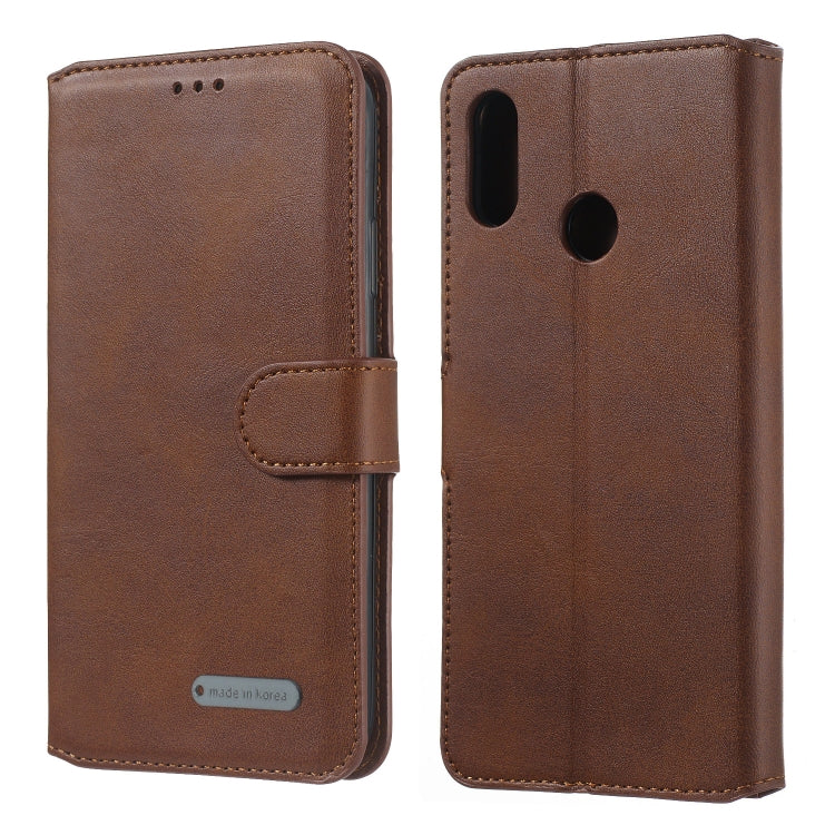 For Huawei P Smart+ / nova 3i Solid Color Buckle Horizontal Flip Leather Case with Wallet & Holder & Card Slots