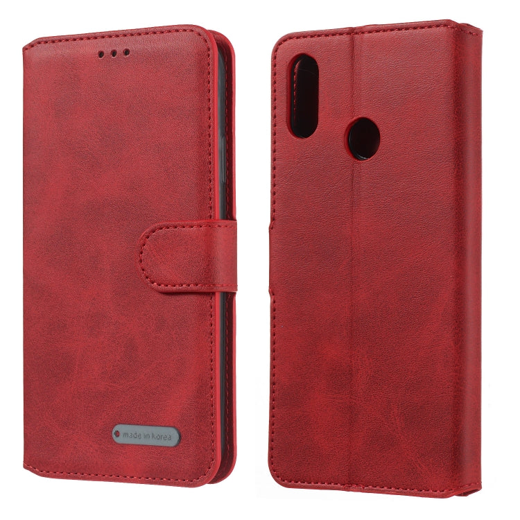 For Huawei P Smart+ / nova 3i Solid Color Buckle Horizontal Flip Leather Case with Wallet & Holder & Card Slots