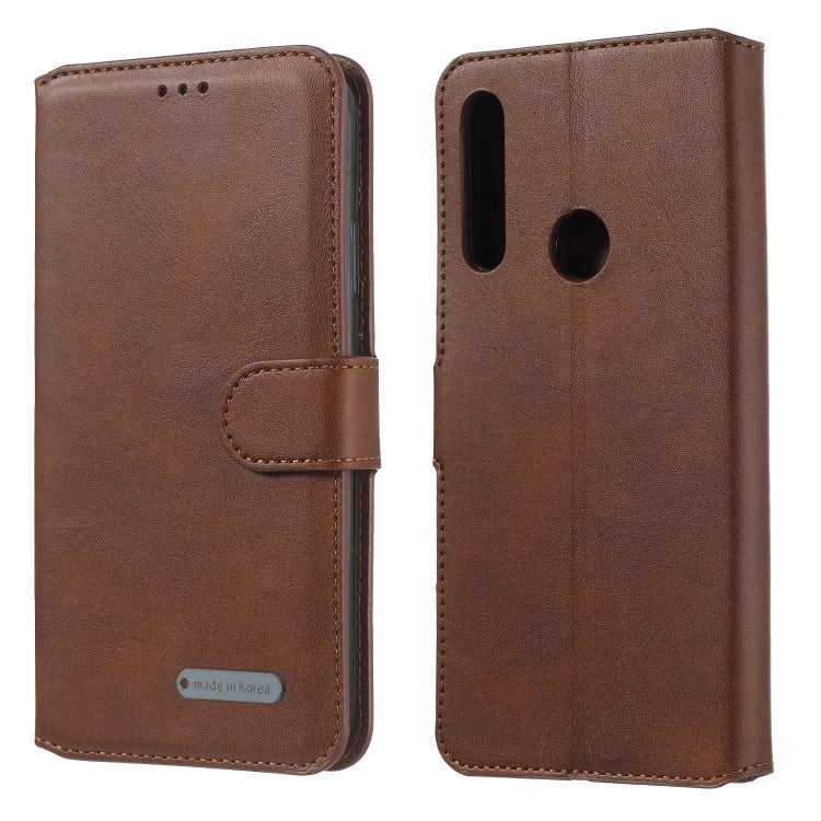 For Huawei P Smart Z / Y9 Prime (2019) Solid Color Buckle Horizontal Flip Leather Case with Wallet & Holder & Card Slots