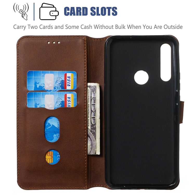 For Huawei P Smart Z / Y9 Prime (2019) Solid Color Buckle Horizontal Flip Leather Case with Wallet & Holder & Card Slots