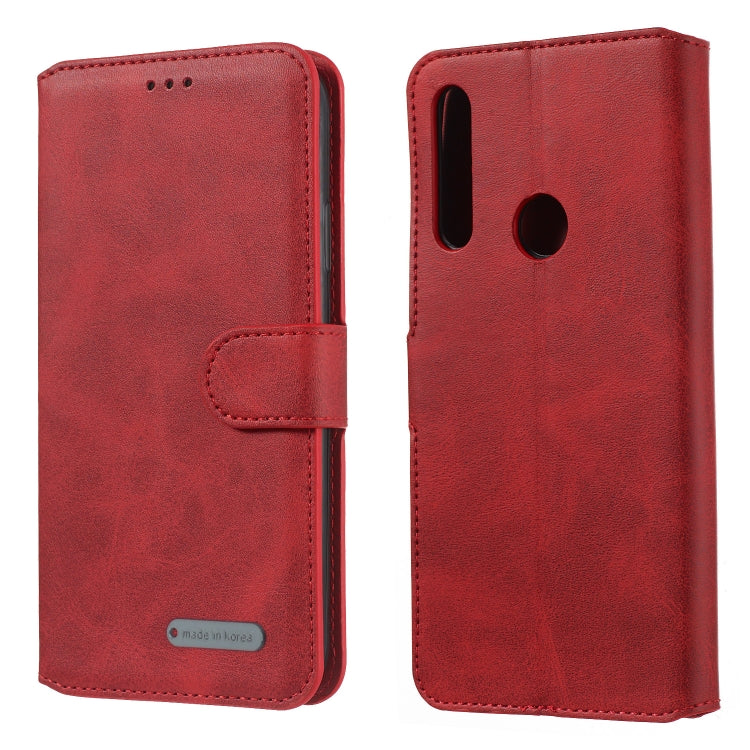 For Huawei P Smart Z / Y9 Prime (2019) Solid Color Buckle Horizontal Flip Leather Case with Wallet & Holder & Card Slots