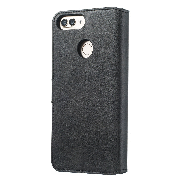 For Huawei P Smart / Honor 9 Lite Solid Color Buckle Horizontal Flip Leather Case with Wallet & Holder & Card Slots