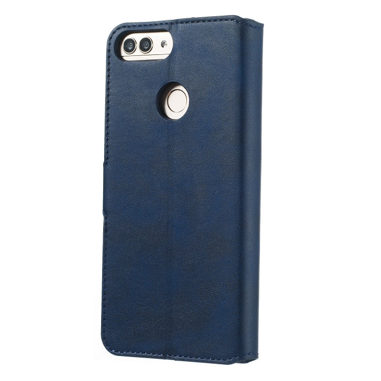 For Huawei P Smart / Honor 9 Lite Solid Color Buckle Horizontal Flip Leather Case with Wallet & Holder & Card Slots