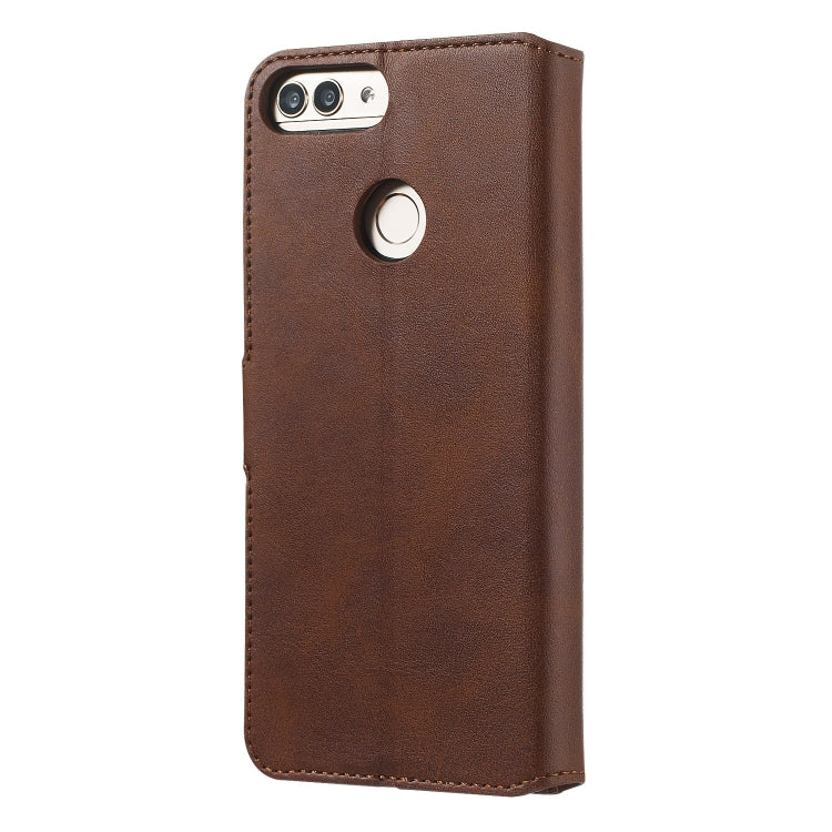 For Huawei P Smart / Honor 9 Lite Solid Color Buckle Horizontal Flip Leather Case with Wallet & Holder & Card Slots