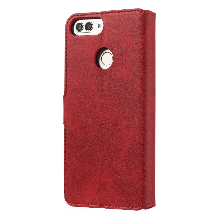For Huawei P Smart / Honor 9 Lite Solid Color Buckle Horizontal Flip Leather Case with Wallet & Holder & Card Slots
