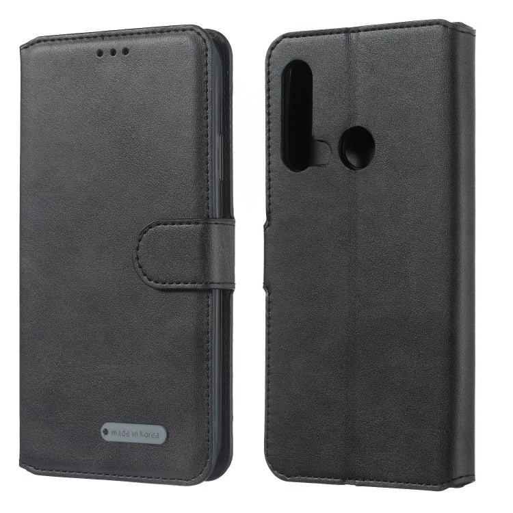 For Huawei P20 Lite (2019) Solid Color Buckle Horizontal Flip Leather Case with Wallet & Holder & Card Slots