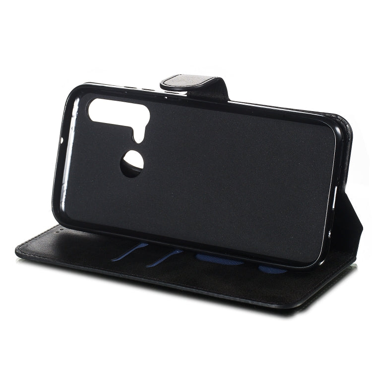 For Huawei P20 Lite (2019) Solid Color Buckle Horizontal Flip Leather Case with Wallet & Holder & Card Slots