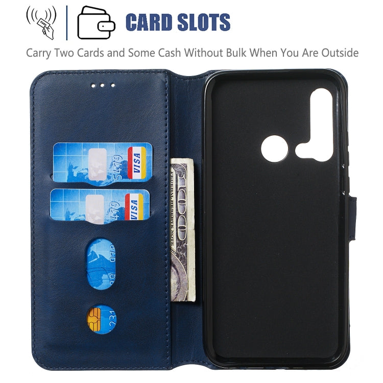 For Huawei P20 Lite (2019) Solid Color Buckle Horizontal Flip Leather Case with Wallet & Holder & Card Slots