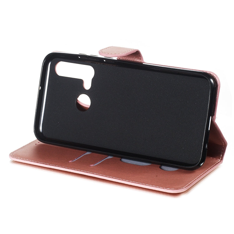 For Huawei P20 Lite (2019) Solid Color Buckle Horizontal Flip Leather Case with Wallet & Holder & Card Slots
