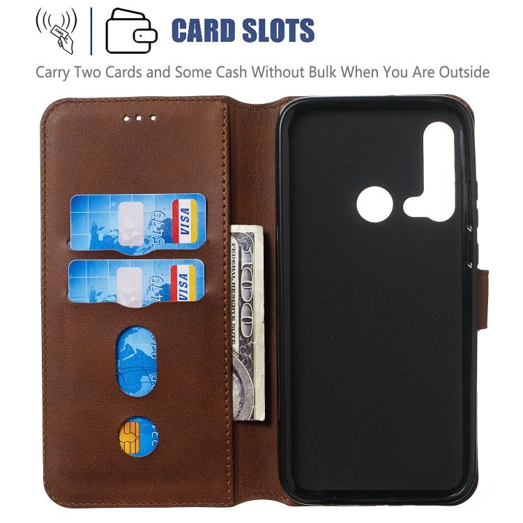For Huawei P20 Lite (2019) Solid Color Buckle Horizontal Flip Leather Case with Wallet & Holder & Card Slots