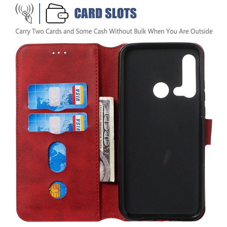For Huawei P20 Lite (2019) Solid Color Buckle Horizontal Flip Leather Case with Wallet & Holder & Card Slots