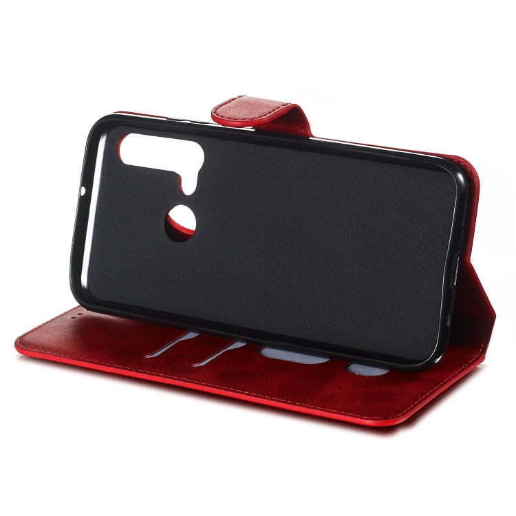 For Huawei P20 Lite (2019) Solid Color Buckle Horizontal Flip Leather Case with Wallet & Holder & Card Slots