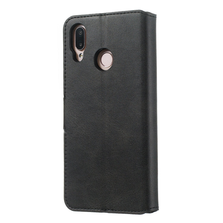 For Huawei P20 Lite / nova 3e Solid Color Buckle Horizontal Flip Leather Case with Wallet & Holder & Card Slots