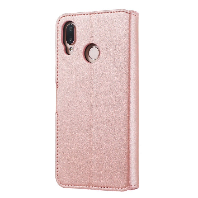 For Huawei P20 Lite / nova 3e Solid Color Buckle Horizontal Flip Leather Case with Wallet & Holder & Card Slots