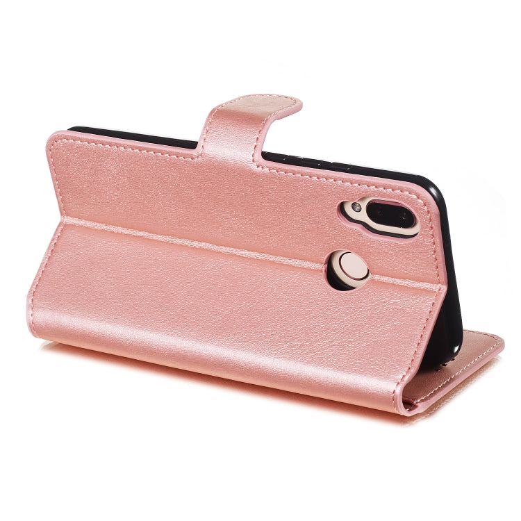 For Huawei P20 Lite / nova 3e Solid Color Buckle Horizontal Flip Leather Case with Wallet & Holder & Card Slots