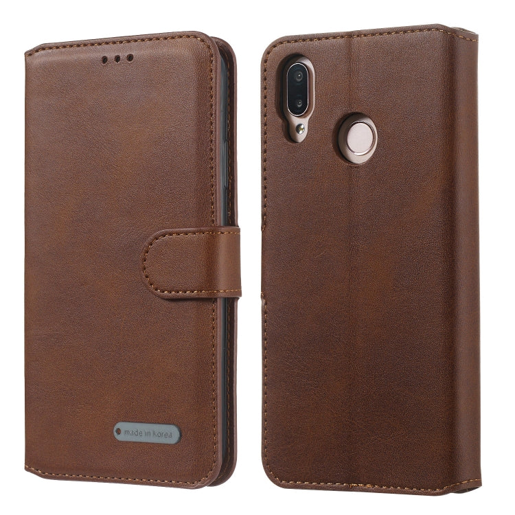 For Huawei P20 Lite / nova 3e Solid Color Buckle Horizontal Flip Leather Case with Wallet & Holder & Card Slots