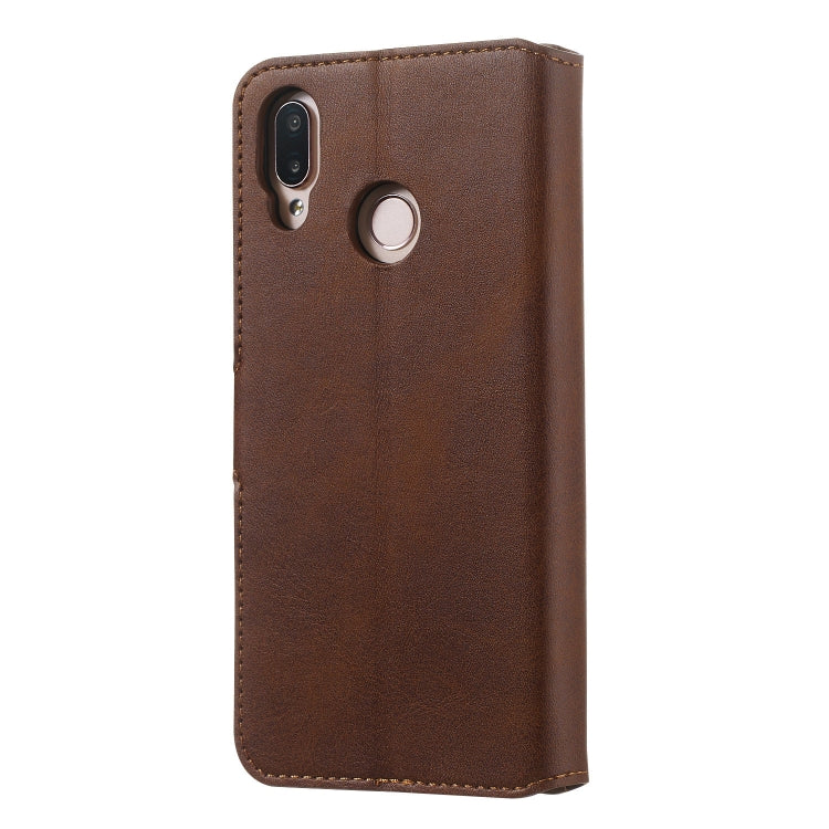 For Huawei P20 Lite / nova 3e Solid Color Buckle Horizontal Flip Leather Case with Wallet & Holder & Card Slots