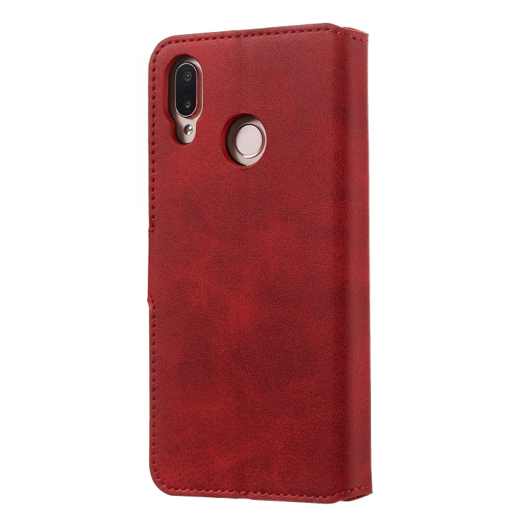 For Huawei P20 Lite / nova 3e Solid Color Buckle Horizontal Flip Leather Case with Wallet & Holder & Card Slots