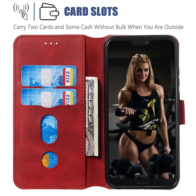 For Huawei P20 Lite / nova 3e Solid Color Buckle Horizontal Flip Leather Case with Wallet & Holder & Card Slots