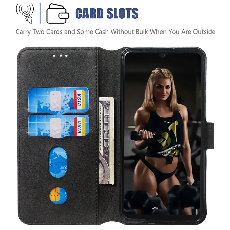 For Huawei P30 Lite / nova 4e Solid Color Buckle Horizontal Flip Leather Case with Wallet & Holder & Card Slots
