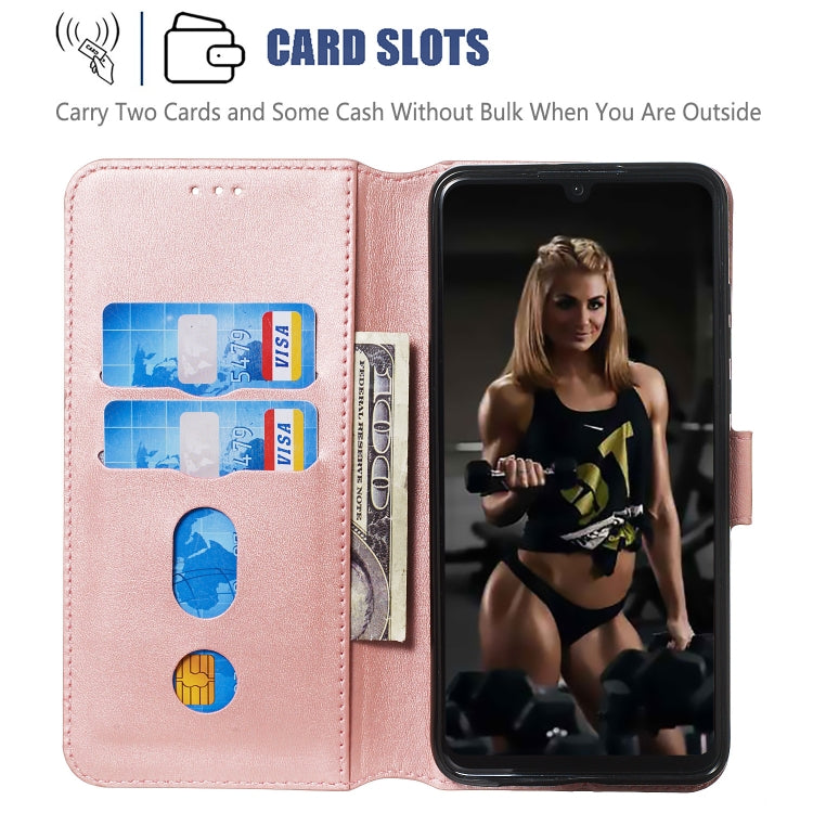 For Huawei P30 Lite / nova 4e Solid Color Buckle Horizontal Flip Leather Case with Wallet & Holder & Card Slots
