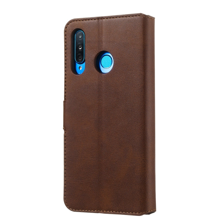 For Huawei P30 Lite / nova 4e Solid Color Buckle Horizontal Flip Leather Case with Wallet & Holder & Card Slots