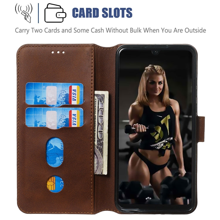 For Huawei P30 Lite / nova 4e Solid Color Buckle Horizontal Flip Leather Case with Wallet & Holder & Card Slots