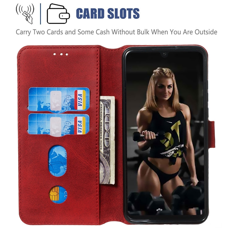 For Huawei P30 Lite / nova 4e Solid Color Buckle Horizontal Flip Leather Case with Wallet & Holder & Card Slots