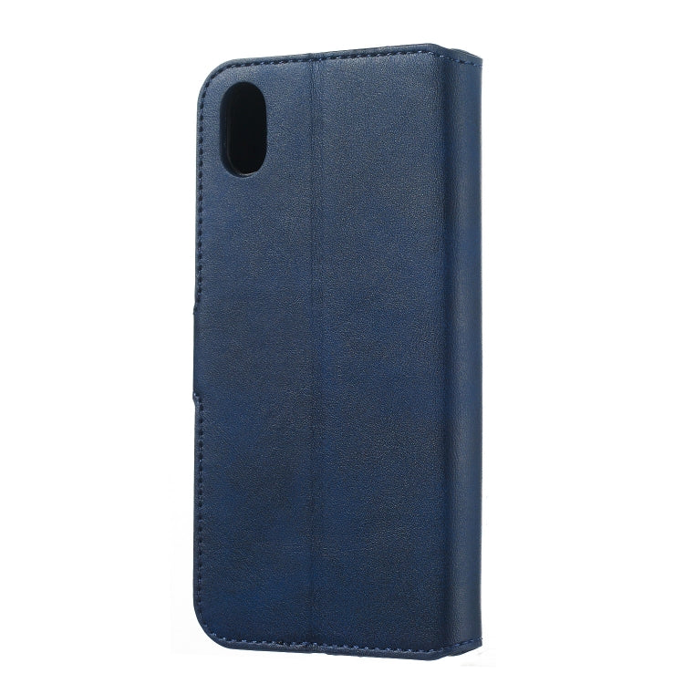 For Huawei Y5 (2019) Solid Color Buckle Horizontal Flip Leather Case with Wallet & Holder & Card Slots