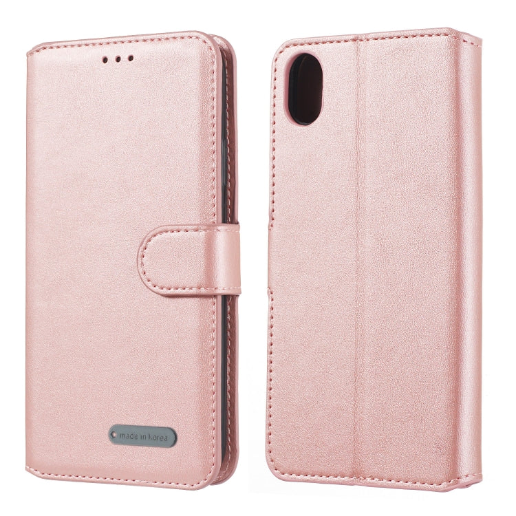 For Huawei Y5 (2019) Solid Color Buckle Horizontal Flip Leather Case with Wallet & Holder & Card Slots